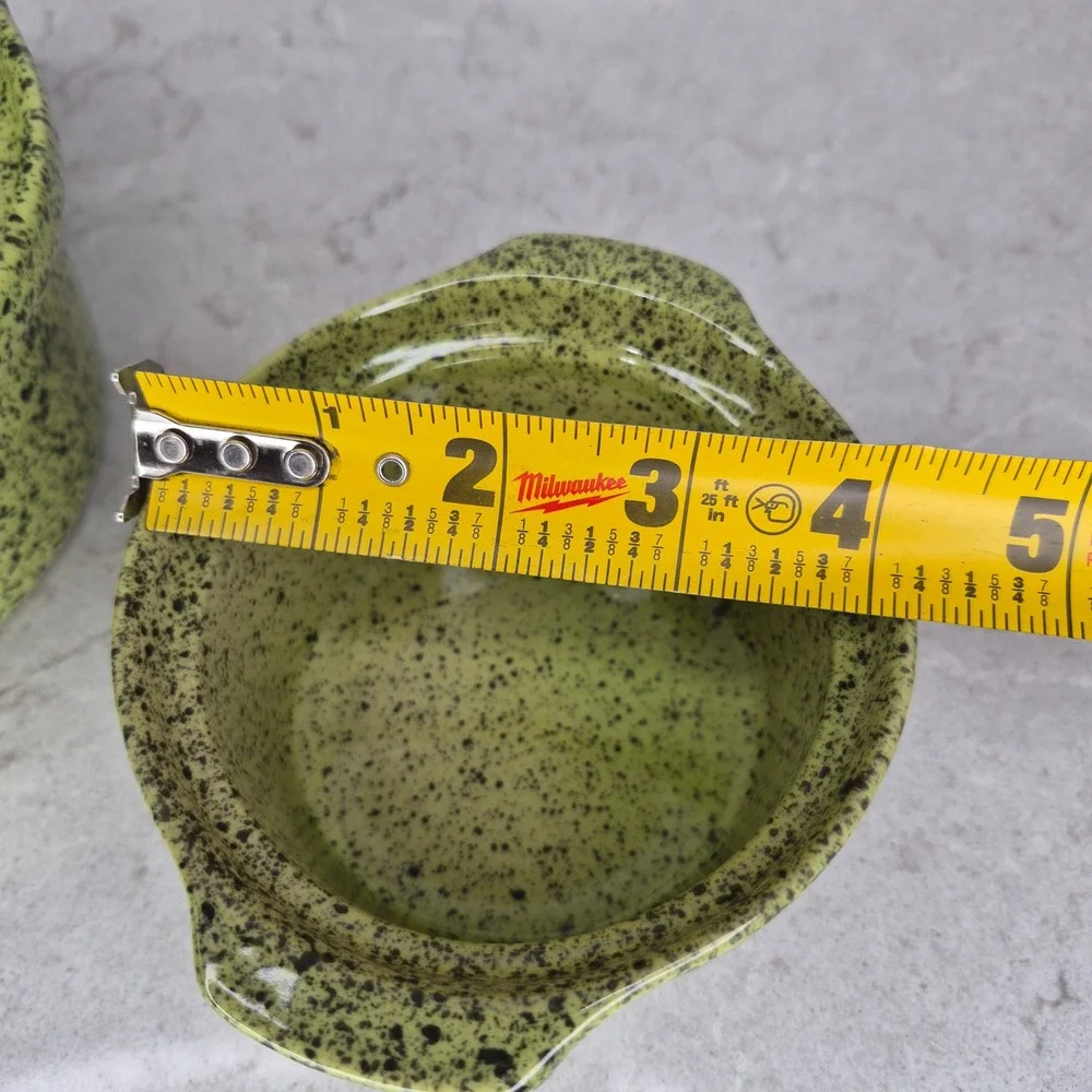 Cerutil Casserole Dish Speckled Stoneware Set Of 2 Green